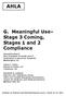 AHLA. G. Meaningful Use Stage 3 Coming, Stages 1 and 2 Compliance