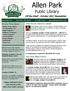 Allen Park. Public Library. Off the Shelf - October 2017 Newsletter INSIDE THIS ISSUE