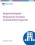 Regions Hospital Proposal to Increase Licensed Bed Capacity