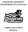 DUQUESNE UNIVERSITY DEPARTMENT OF ATHLETICS. CAMPS and CLINICS MANUAL