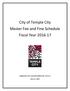 City of Temple City Master Fee and Fine Schedule Fiscal Year