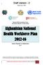 Afghanistan National Health Workforce Plan