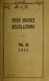 * *-'' ' '^- FIELD SERVICE REGULATIONS VOL III 2M 1-42 (3083) H.Q
