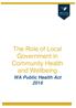 The Role of Local Government in Community Health and Wellbeing