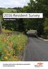 2016 Resident Survey. Results Report