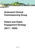 Greenwich Clinical Commissioning Group. Patient and Public Engagement Strategy ( )
