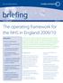 The operating framework for. the NHS in England 2009/10. Background