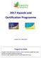 2017 Awards and Certification Programme