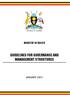 REPUBLIC OF UGANDA MINISTRY OF HEALTH GUIDELINES FOR GOVERNANCE AND MANAGEMENT STRUCTURES