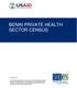 BENIN PRIVATE HEALTH SECTOR CENSUS