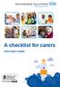 A checklist for carers. Information leaflet