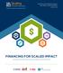 FINANCING FOR SCALED IMPACT