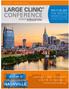 LARGE CLINIC CONFERENCE 21ST ANNUAL THE WESTIN NASHVILLE. Leading the Way in Physician and APC Compensation Trends and Planning MAY 17 19, 2017