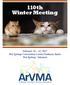 110th Winter Meeting. February 10 12, 2017 Hot Springs Convention Center/Embassy Suites Hot Springs, Arkansas