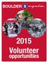 2015 Volunteer opportunities
