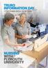 TRURO INFORMATION DAY 17 OCTOBER :30 14:30 NURSING WITH PLYMOUTH UNIVERSITY