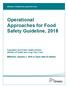 Operational Approaches for Food Safety Guideline, 2018