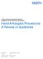 Hand Antisepsis Procedures: A Review of Guidelines