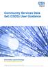 Community Services Data Set (CSDS) User Guidance