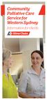 Community Palliative Care Service for Western Sydney. Information for clients