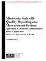 Minnesota Statewide Quality Reporting and Measurement System: Appendices to Minnesota Administrative Rules, Chapter 4654
