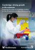 Cambridge: driving growth in life sciences Exploring the value of knowledge-clusters on the UK economy and life sciences sector