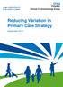 Reducing Variation in Primary Care Strategy