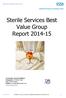 Sterile Services Best Value Group Report