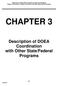 Department of Elder Affairs Programs and Services Handbook Chapter 3: Description of DOEA Coordination with Other State/Federal Programs CHAPTER 3