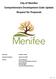 City of Menifee Comprehensive Development Code Update Request for Proposals