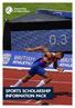 SPORTS SCHOLARSHIP INFORMATION PACK