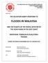 THE SALVATION ARMY S RESPONSE TO FLOODS IN MALAYSIA AND THE PLIGHTS OF THE PEOPLE AFFECTED BY THE HEAVY RAINS IN THE EAST COAST