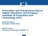 Innovation and Entrepreneurship in Higher Education: the European Institute of Innovation and Technology (EIT)