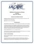 IACBE Board of Commissioners Meeting July 2014 Kansas City, Missouri