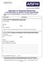 Application for Registered Membership of the Association for Solution Focused Hypnotherapy