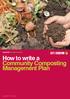 How to write a Community Composting Management Plan