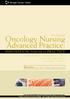 Oncology Nursing Advanced Practice: