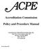 Accreditation Commission Policy and Procedure Manual