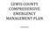 LEWIS COUNTY COMPREHENSIVE EMERGENCY MANAGEMENT PLAN