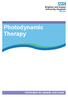 Photodynamic Therapy. Information for patients and carers
