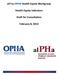 alpha-opha Health Equity Workgroup Health Equity Indicators Draft for Consultation February 8, 2013