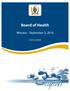 Board of Health. Minutes - September 2, 2010 CLINTON, ONTARIO