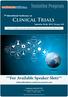 Clinical Trials. Conference Series LLC Ltd. 47 Churchfield Road, London, UK, W3 6AY Toll Free: