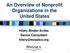 An Overview of Nonprofit Organizations in the United States. Hilary Binder-Aviles Senior Consultant