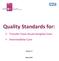 Quality Standards for: