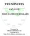 TEN MINUTES CAN SAVE THOUSANDS OF DOLLARS Presented by Alliance Ambulance, Inc. (713)