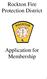 Rockton Fire Protection District. Application for Membership