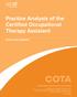 Practice Analysis of the Certified Occupational Therapy Assistant