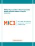 Military Representative to State Council of the Military Interstate Children s Compact Resource Guide