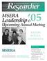 Leadership & MSERA. Upcoming Annual Meeting BATON ROUGE, LOUISIANA. May Vol.33 No.2. What s Inside
